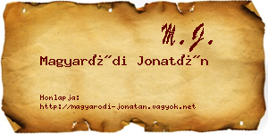 Magyaródi Jonatán névjegykártya